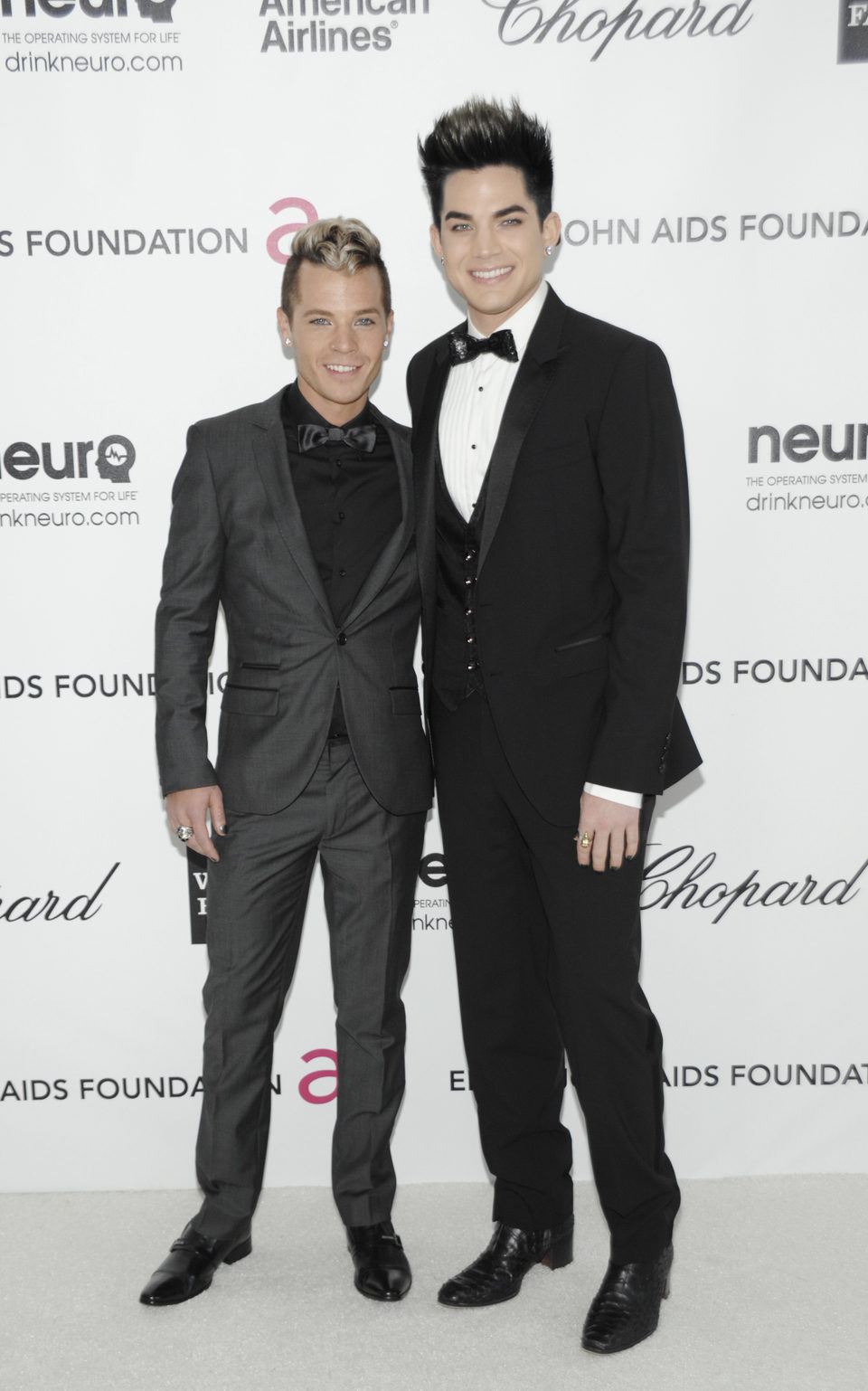 Adam Lambert en la fiesta de Elton John tras los Oscar 2012