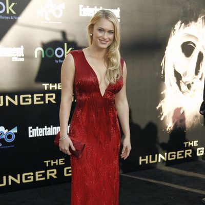 Leven Rambin en la premiére mundial de 'Los Juegos del Hambre'