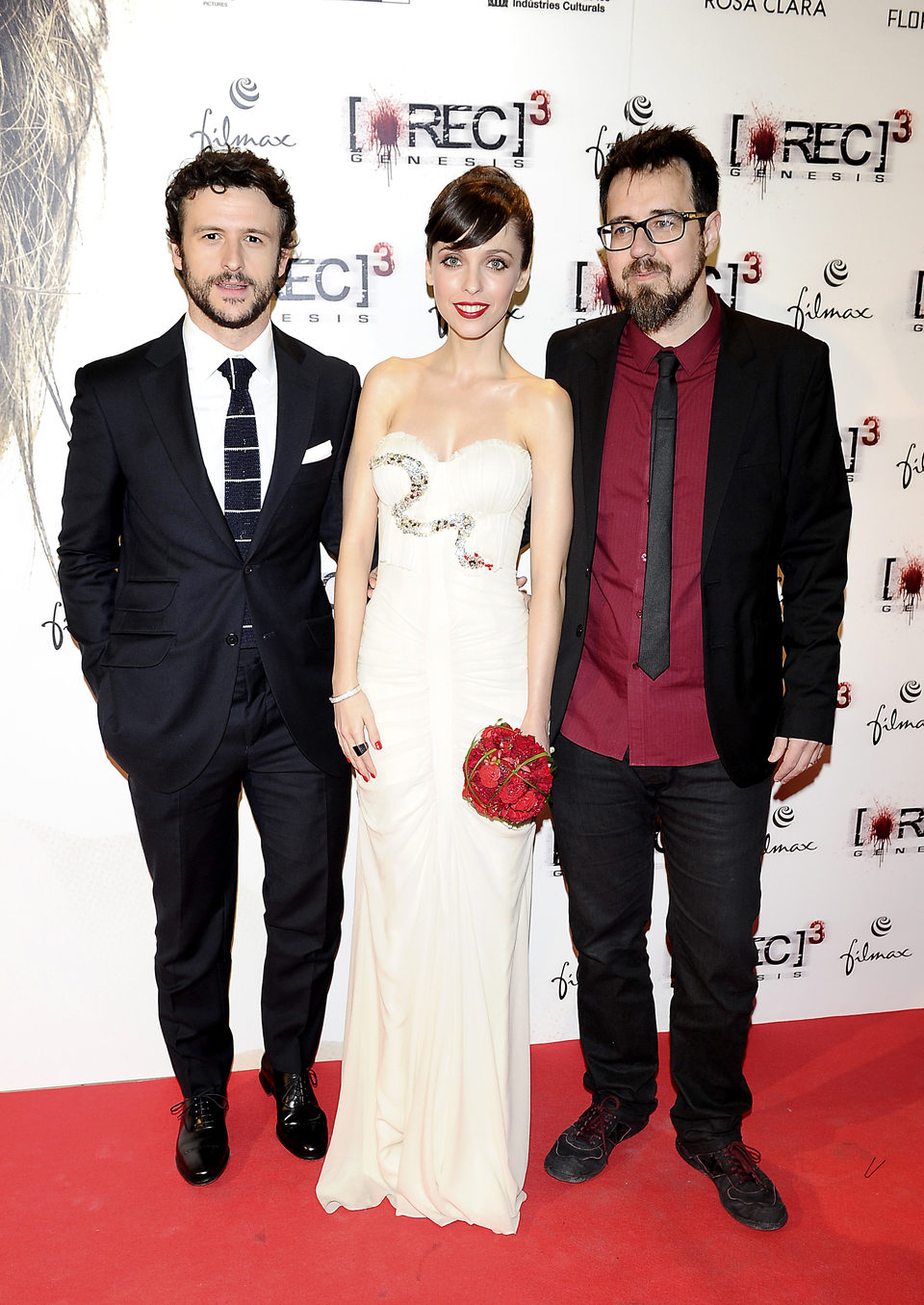 Diego Martín, Leticia Dolera y Paco Plaza en el estreno de '[REC] 3: Génesis' en Madrid