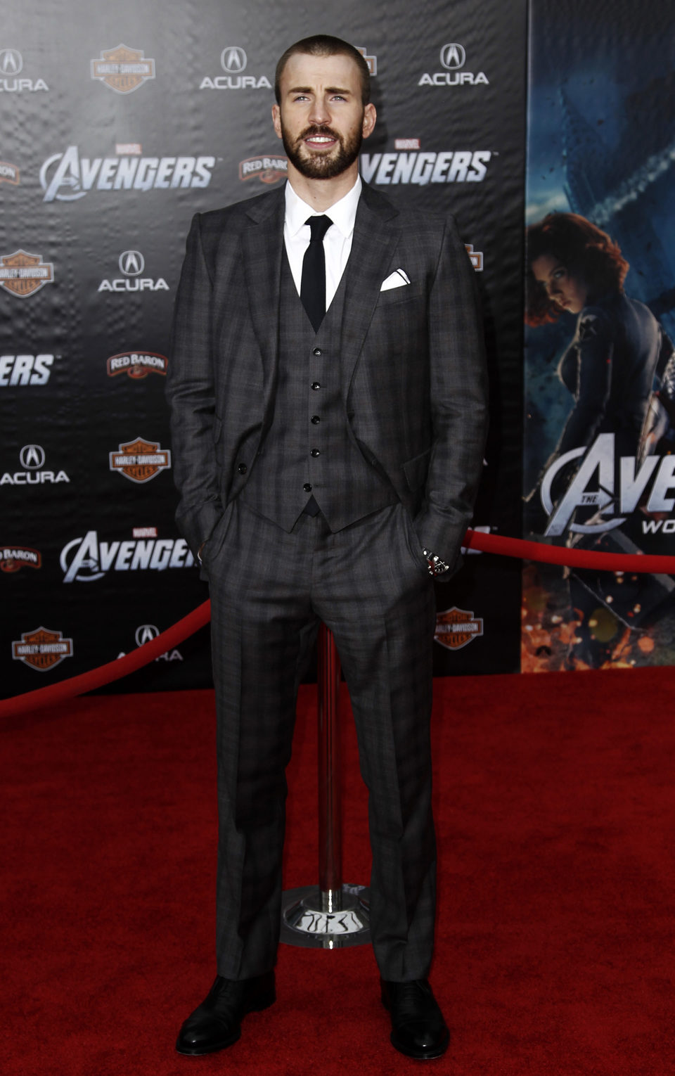 Chris Evans en la premiére mundial de 'Los Vengadores'