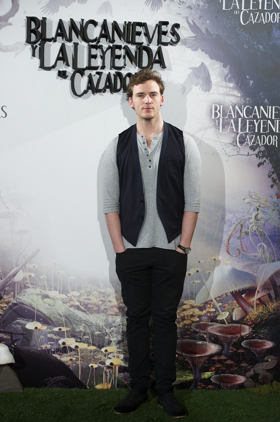 Sam Claflin en la presentación de 'Blancanieves y la leyenda del cazador' en Madrid