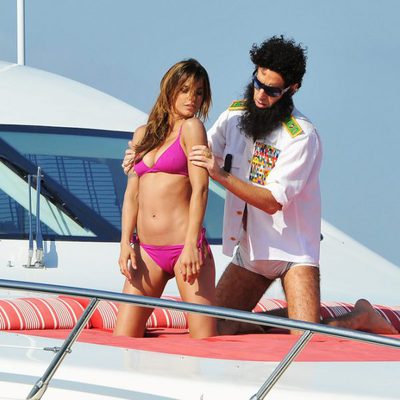 Sacha Baron Cohen y Elisabetta Canalis en el Festival de Cannes 2012