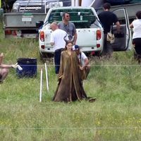 Angelina Jolie en el rodaje de 'Maleficent'