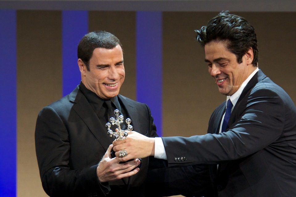 John Travolta y Benicio del Toro en el Festival de San Sebastián 2012