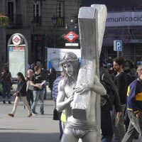 Hugo Silva como Jesucristo en el rodaje de 'Las brujas de Zugarramurdi'