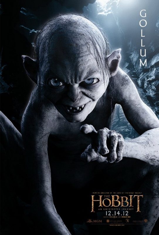 Póster de Gollum para 'El Hobbit: Un viaje inesperado'