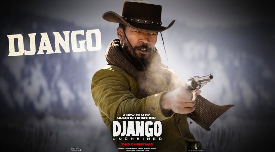 Póster de Jamie Foxx como Django en 'Django desencadenado'