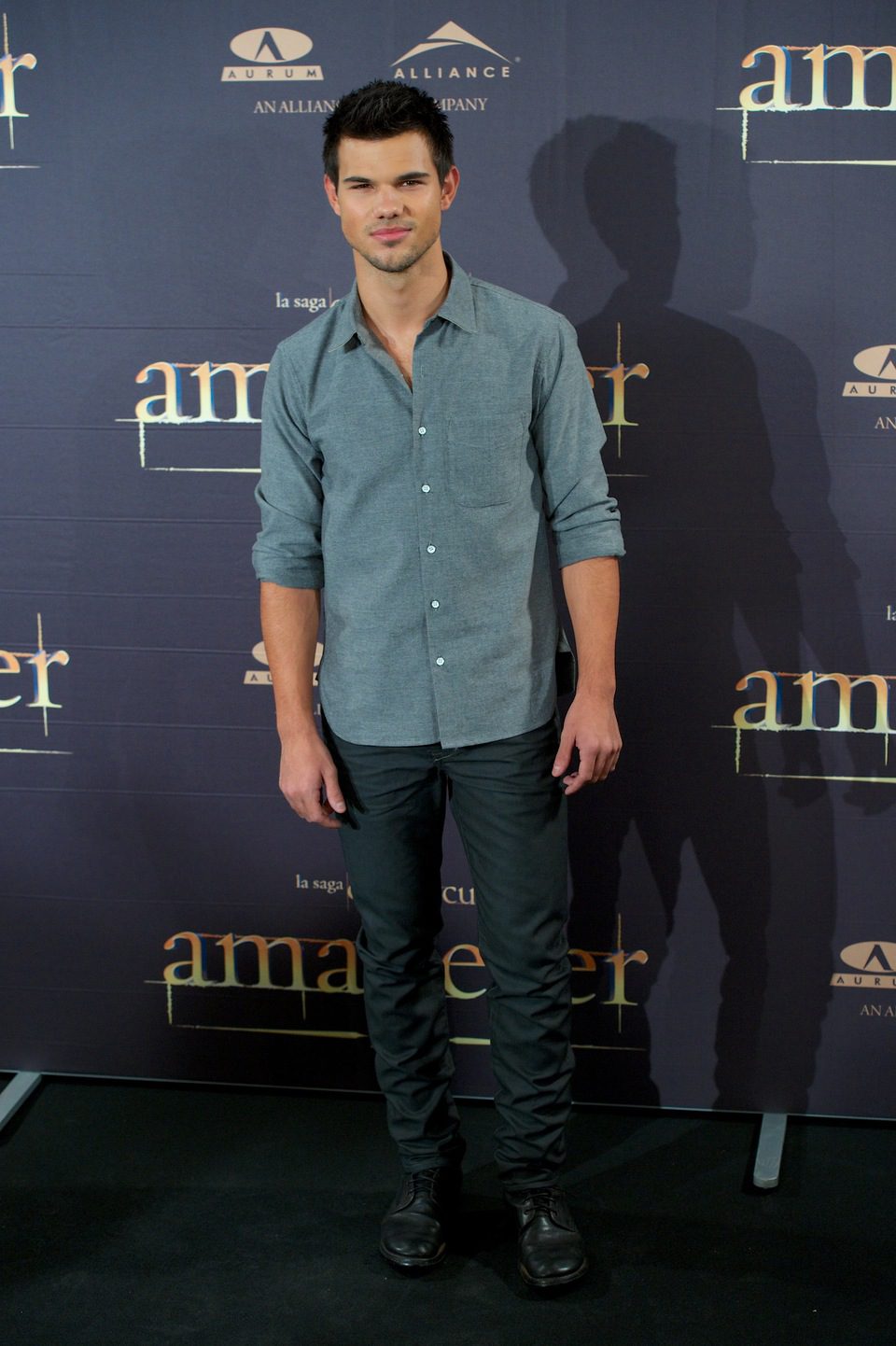 Taylor Lautner en la presentación en Madrid de 'Amanecer. Parte 2'