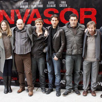 El reparto de 'Invasor' en la presentación de la película en Madrid