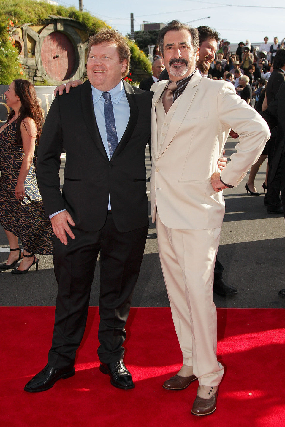 Stephen Hunter y William Kircher en la premiere de 'El Hobbit: Un viaje inesperado' en Nueva Zelanda