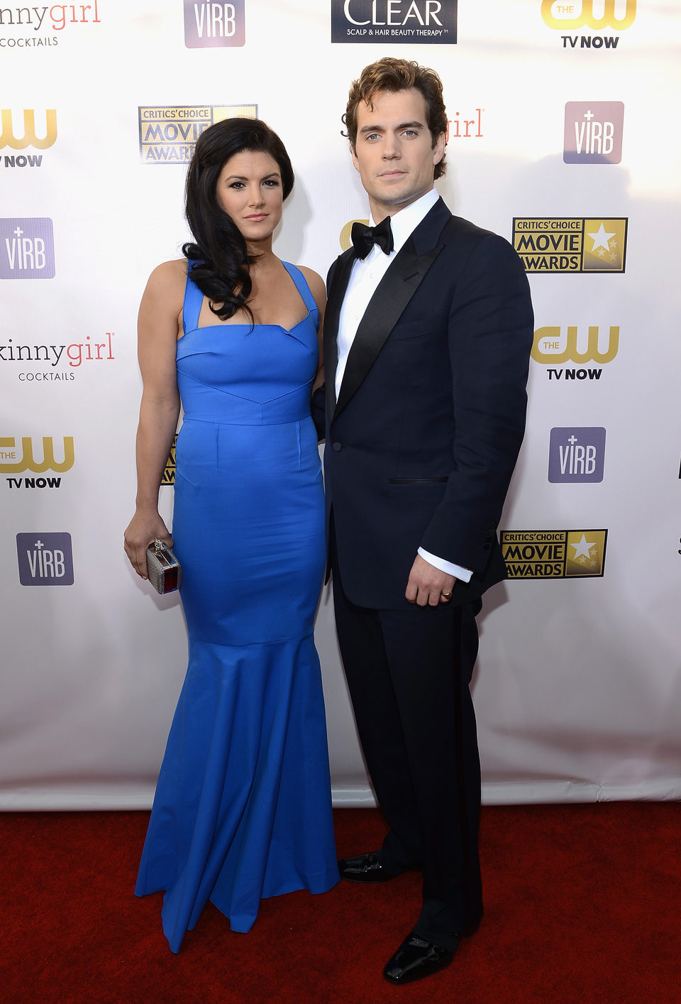 Gina Carano y Henry Cavill en la gala de los Critics' Choice Movie Awards 2013