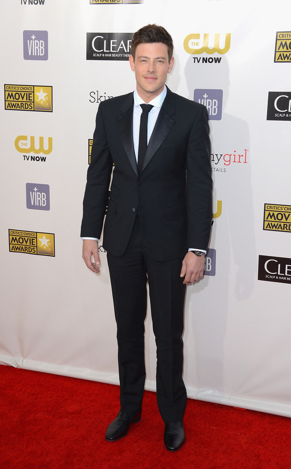 Cory Monteith en la gala de los Critics' Choice Movie Awards 2013