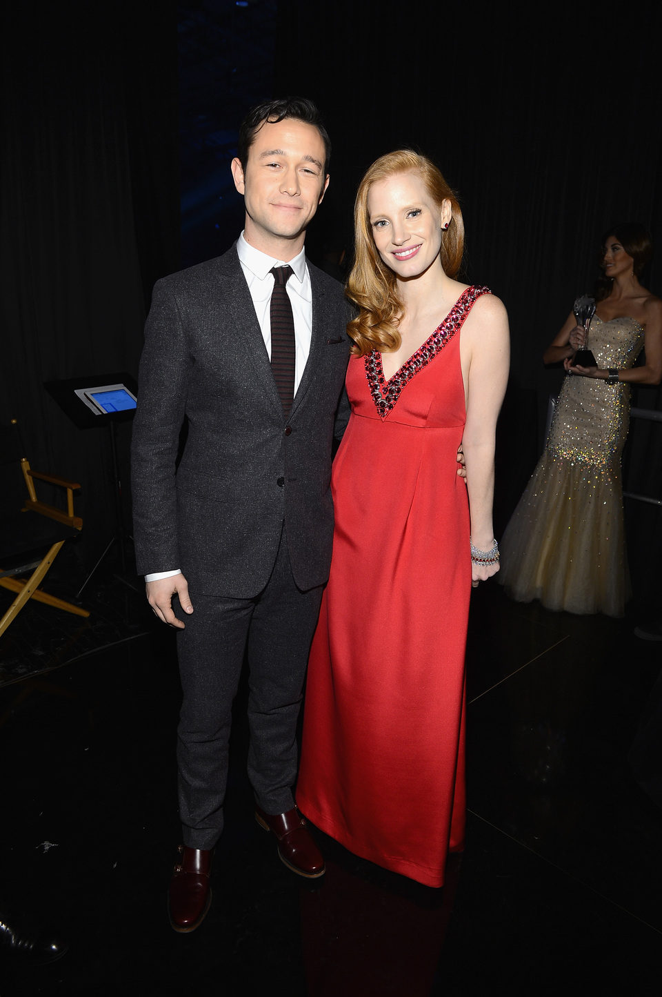 Joseph Gordon-Levitt y Jessica Chastain en la gala de los Critics' Choice Movie Awards 2013