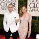 Jennifer Lopez y su pareja en los Globos de Oro 2013