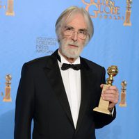 El director de 'Amor' Michael Haneke con el Globo de Oro 2013 a Mejor película extranjera