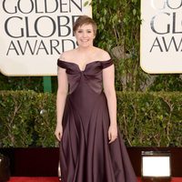 Lena Dunham en la alfombra roja de los Globos de Oro 2013