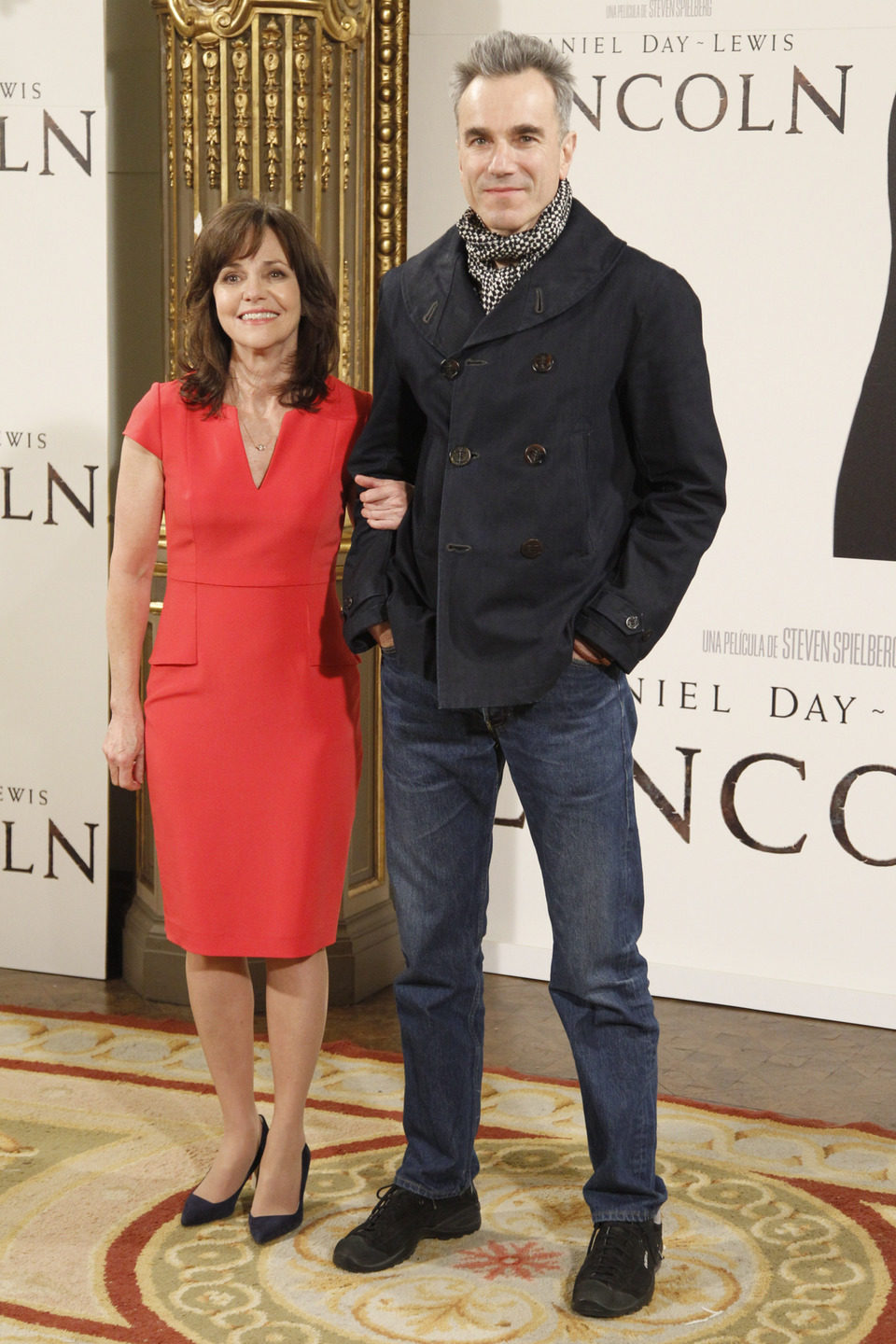 Daniel Day-Lewis y Sally Field en la presentación de 'Lincoln' en Madrid