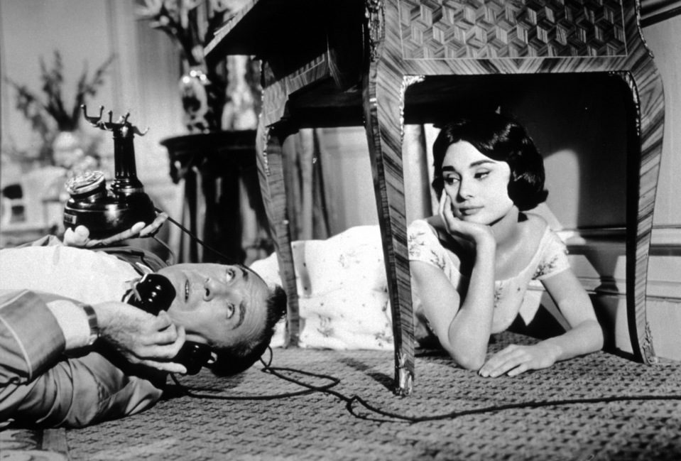 Audrey Hepburn junto a Gary Cooper en 'Ariane'