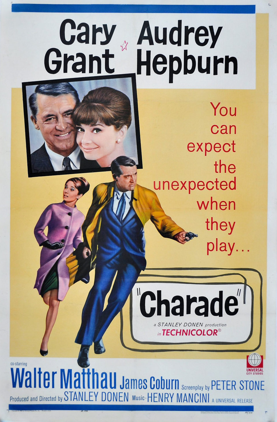 Audrey Hepburn en el cartel de 'Charada'