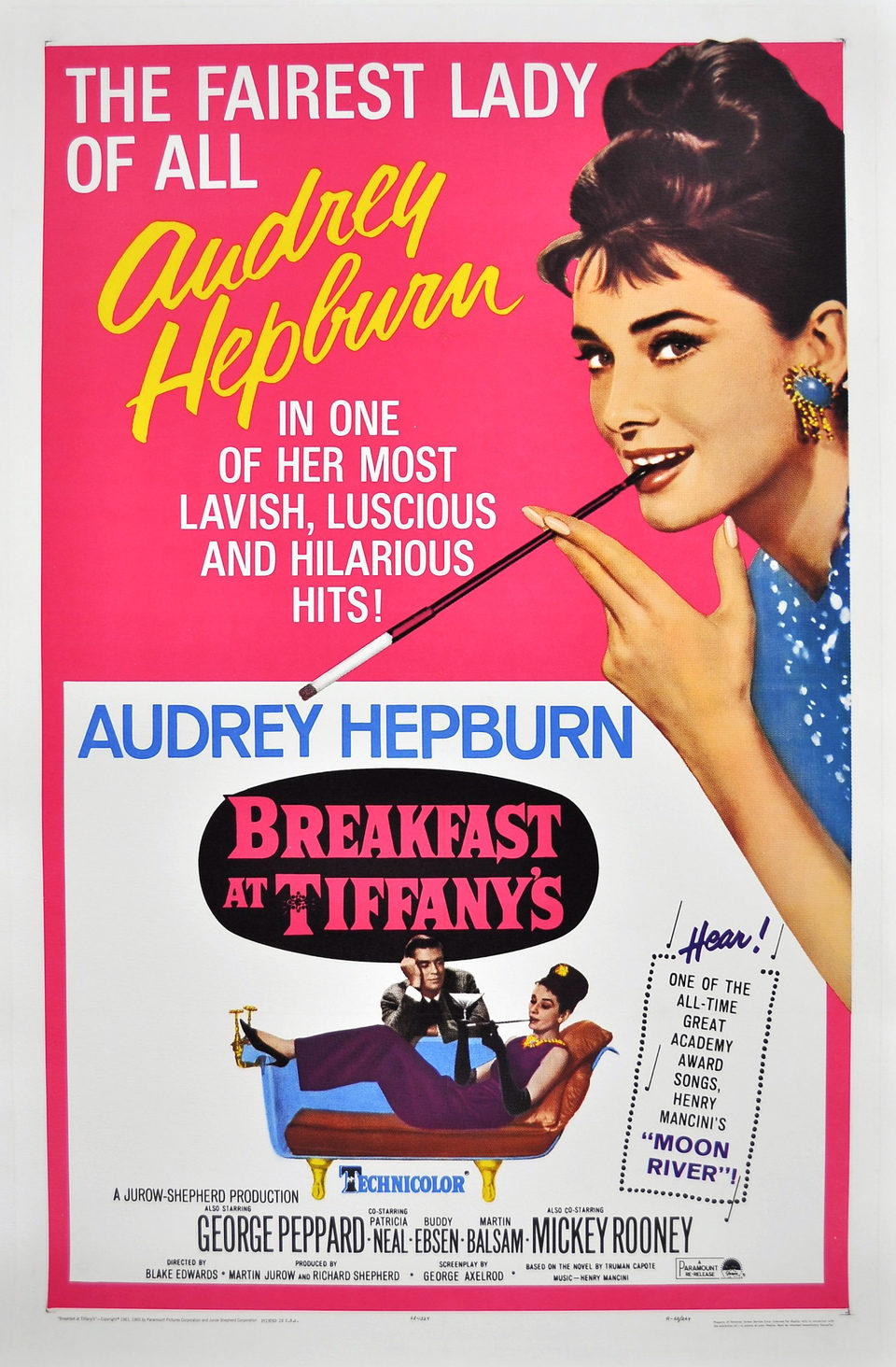 Audrey Hepburn en el cartel de 'Desayuno con diamantes'