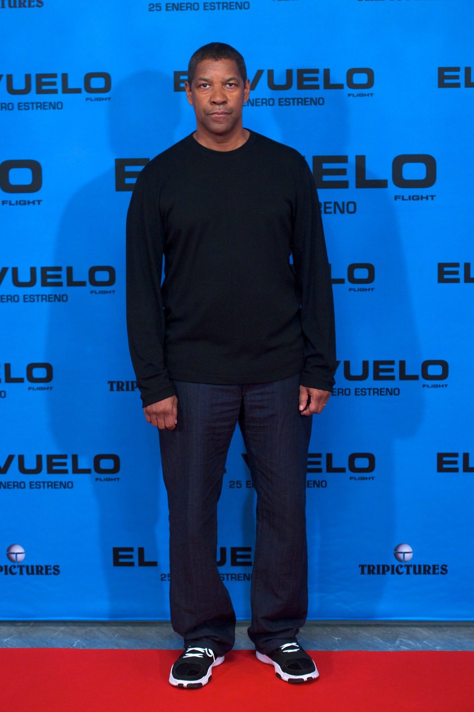 Denzel Washington en la presentación de 'El vuelo' en Madrid