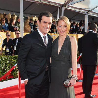 Ty Burrell y Holly Burrell en la alfombra roja de los Screen Actors Guild Awards 2013