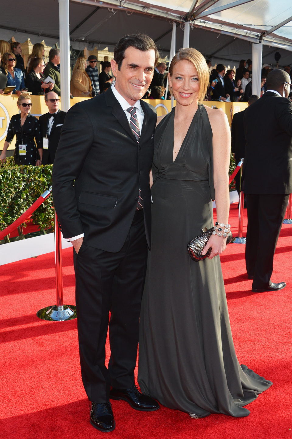 Ty Burrell y Holly Burrell en la alfombra roja de los Screen Actors Guild Awards 2013