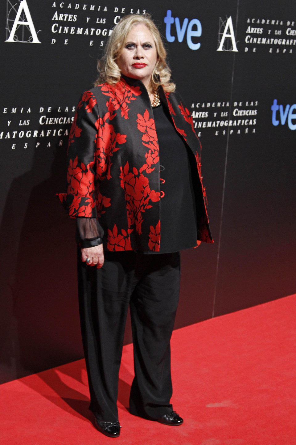 Carmina Barrios en la cena de los nominados a los Goya 2013