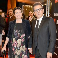 Silvia Abril y Andreu Buenafuente en la alfombra roja de los Premios Gaudí 2013