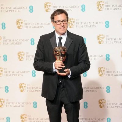 David O. Russell posa con su BAFTA 2013