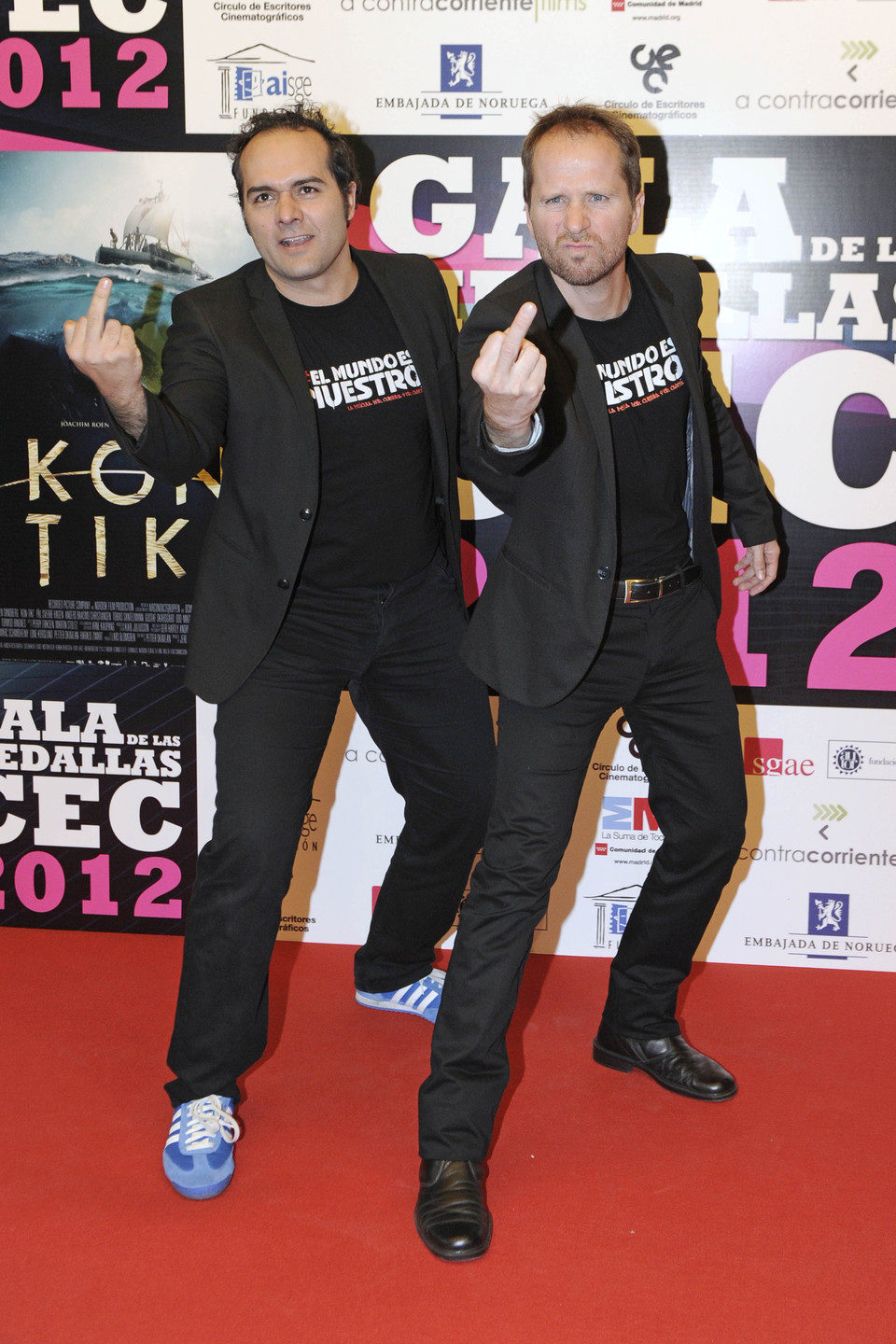 Alberto López y Alfonso Sánchez en la entrega de medallas del CEC 2013