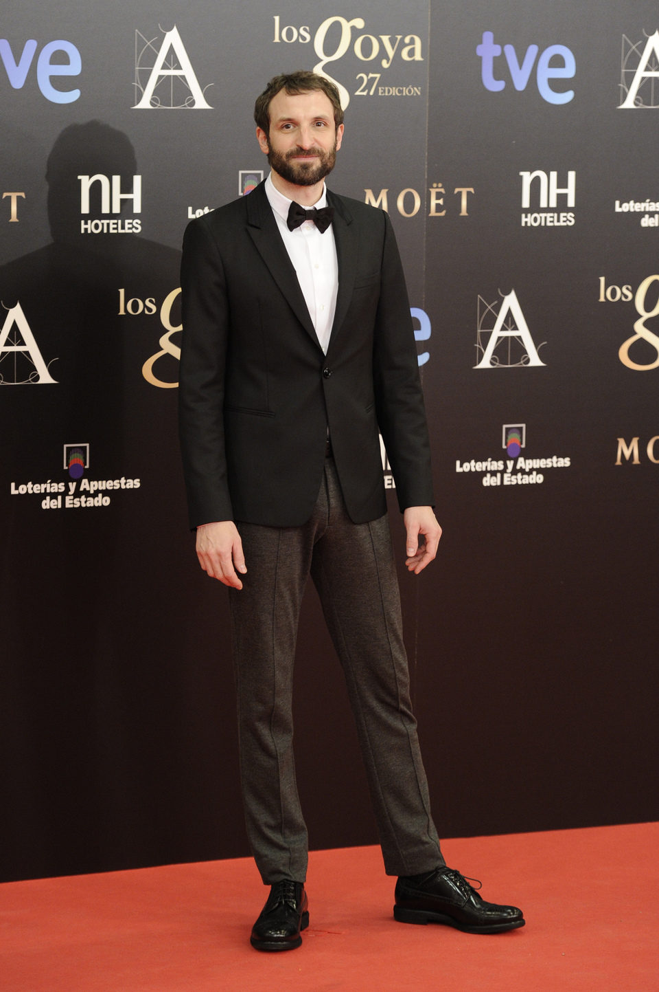 Julián Villagrán en la alfombra roja de los Goya 2013