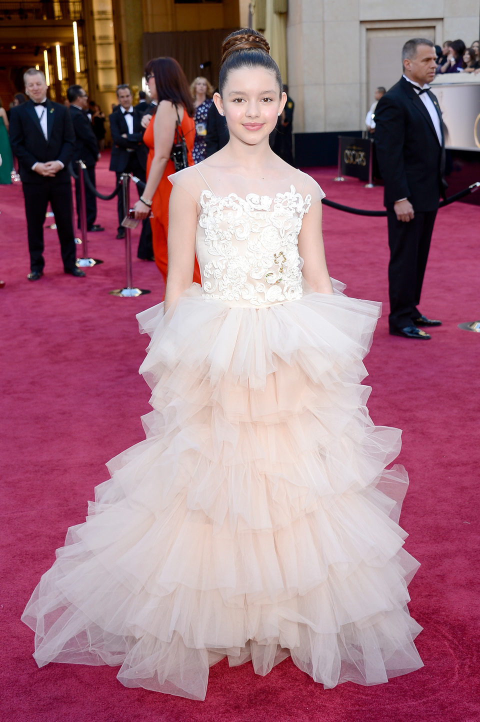 Fatima Ptacek en la alfombra roja de los Oscar 2013