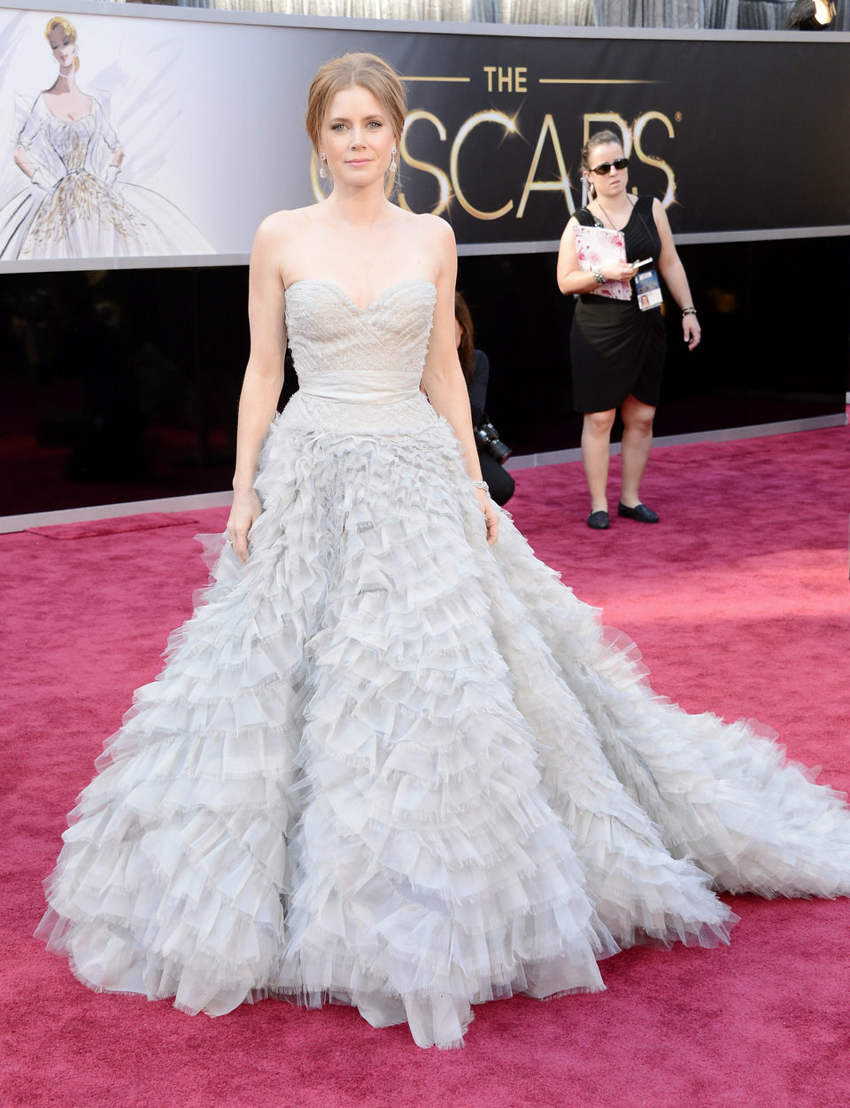 Amy Adams en la alfombra roja de los Oscar 2013