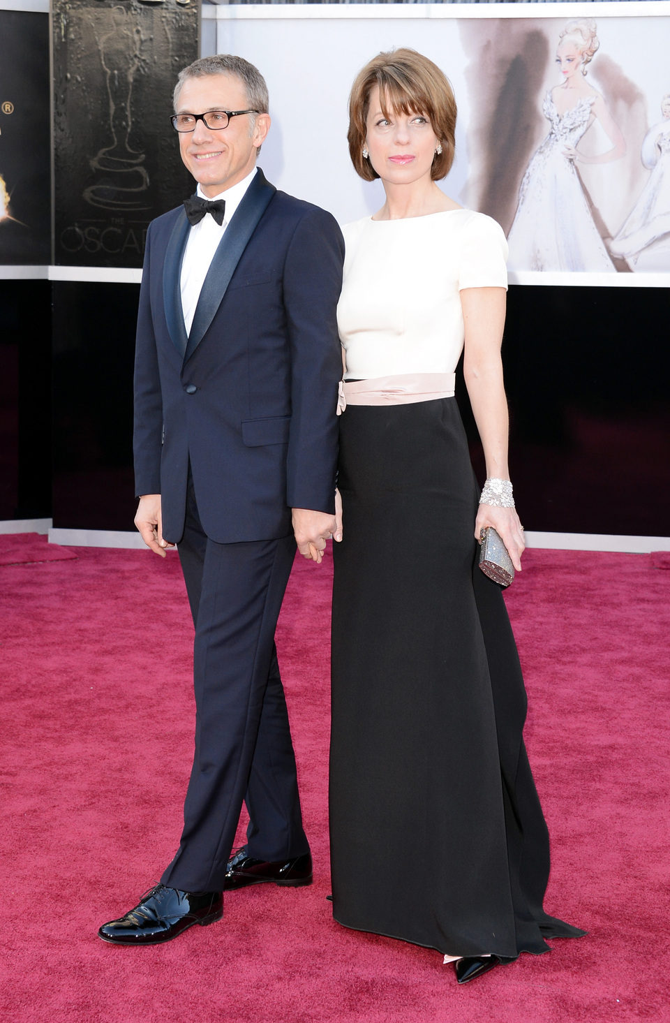 Christoph Waltz y su mujer Judith Holste en los Oscar 2013