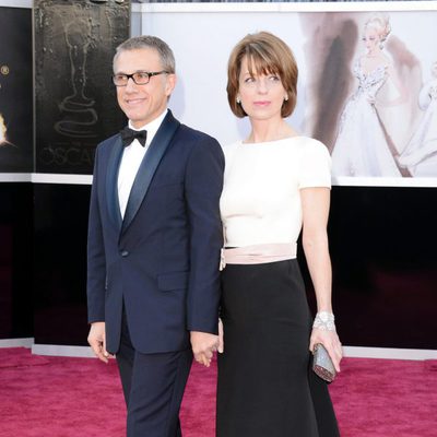 Christoph Waltz y su mujer Judith Holste en los Oscar 2013