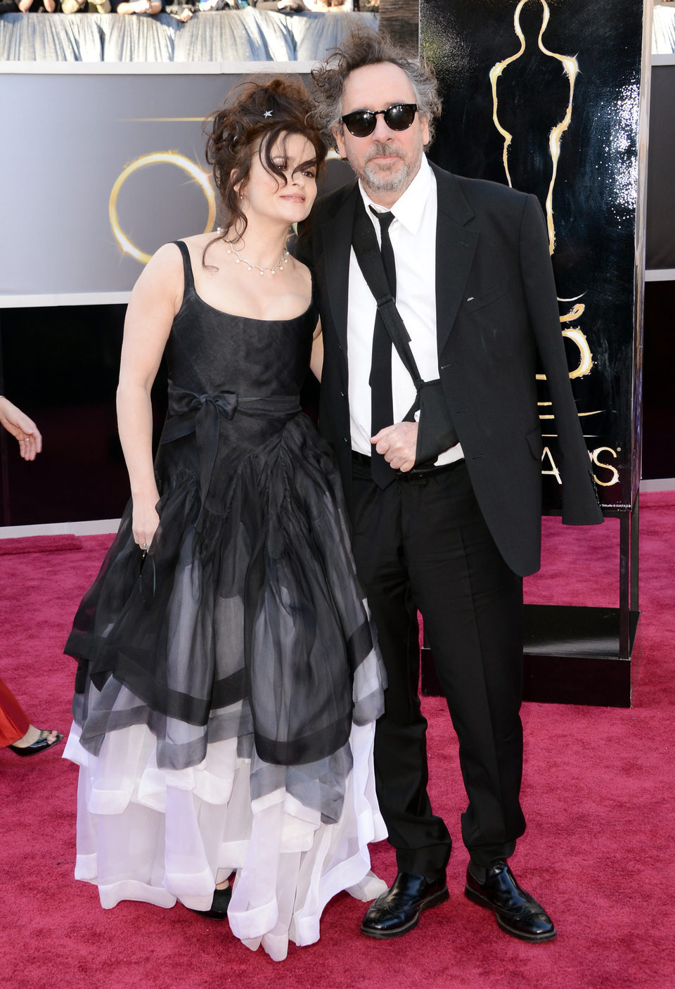 Helena Bonham Carter y Tim Burton en los Oscar 2013