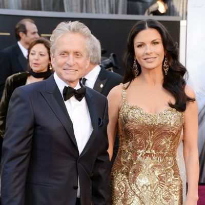 Michael Douglas y Catherine Zeta Jones en los Oscar 2013