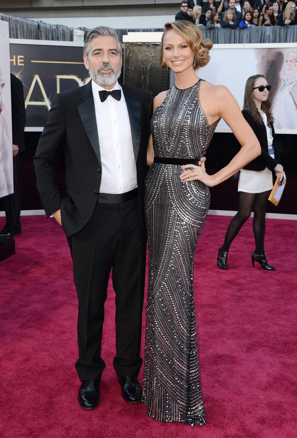 George Clooney y Stacy Keibler en los Oscar 2013