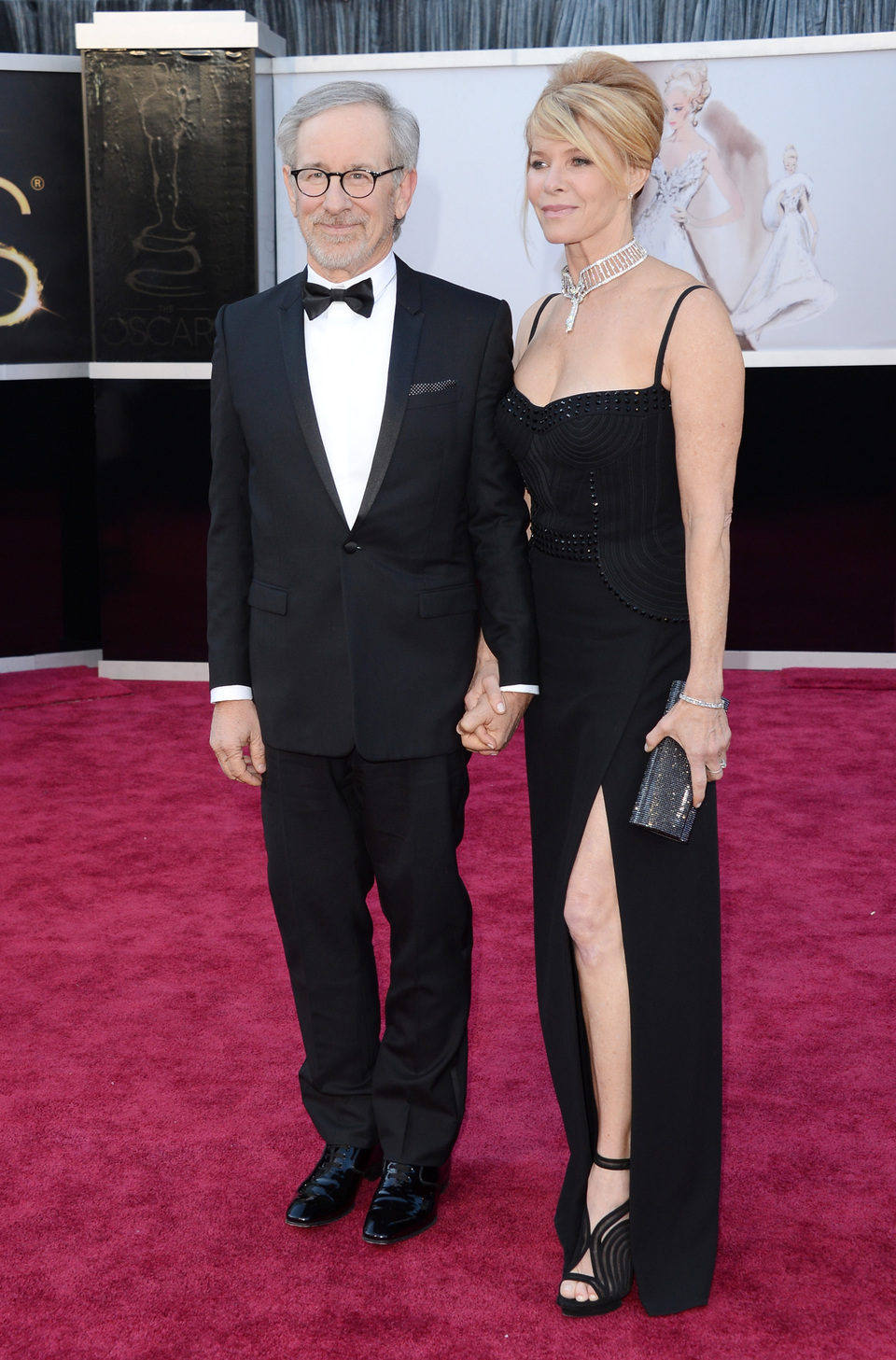 Steven Spielberg en la alfombra roja de los Oscar 2013