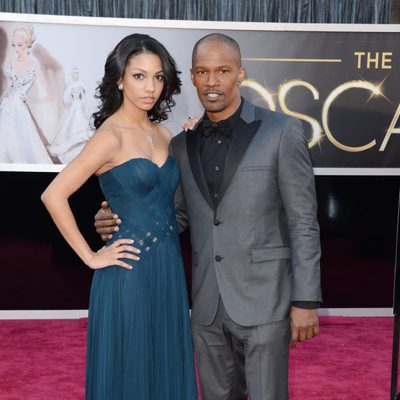 Jamie Foxx y su hija Corinne Bishop en los Oscar 2013