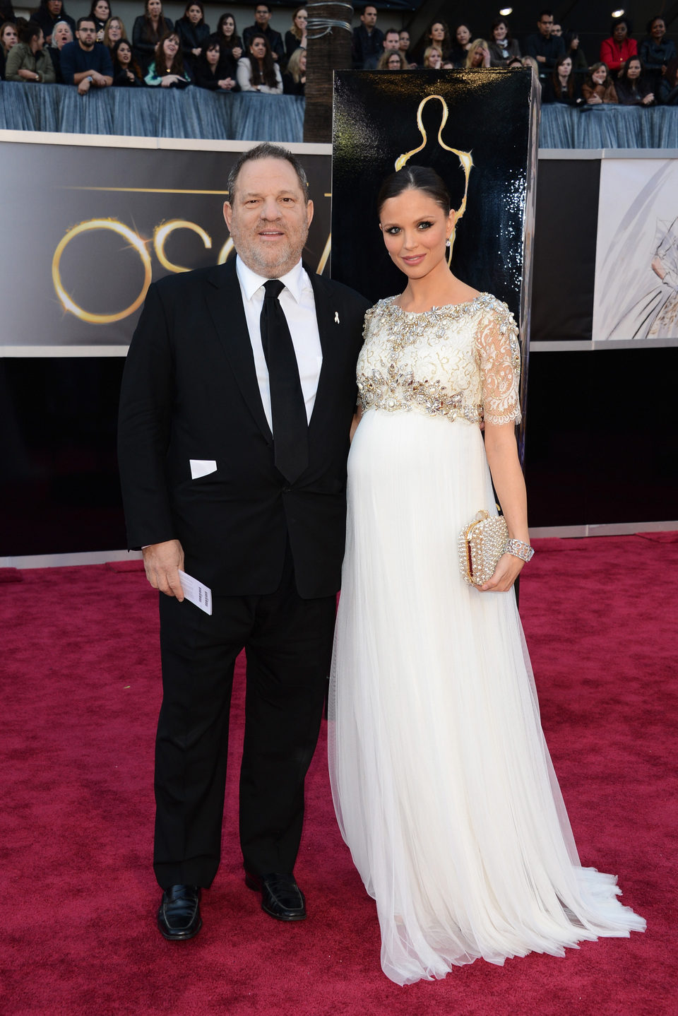 Harvey Weinstein y Georgina Chapman en los Oscar 2013