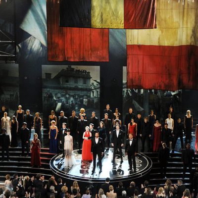 El equipo de 'Los Miserables' en los Oscar 2013