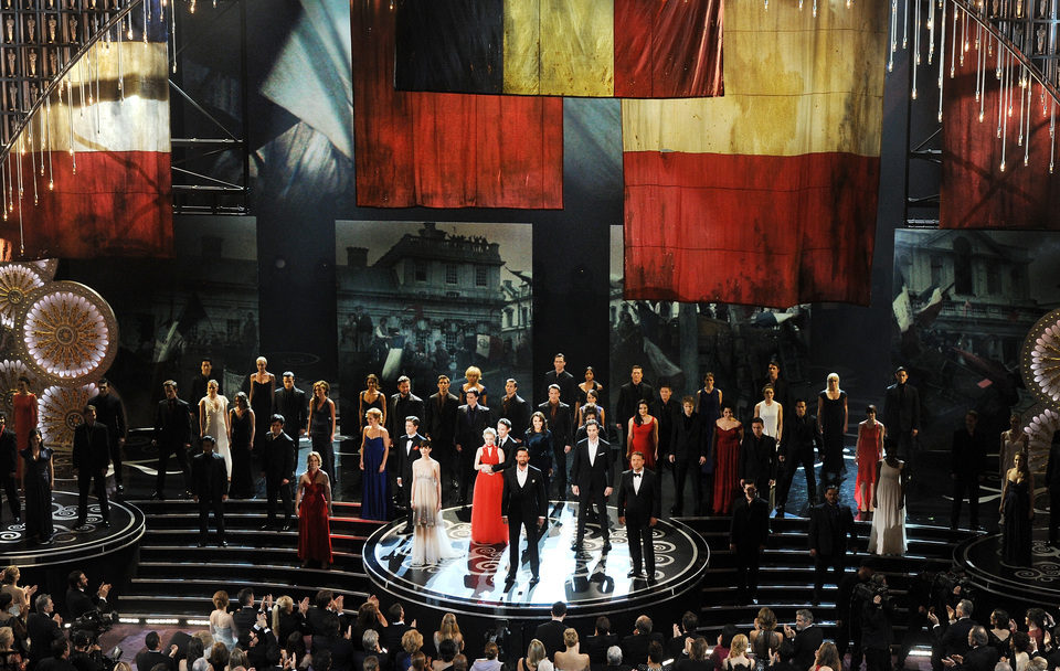 El equipo de 'Los Miserables' en los Oscar 2013