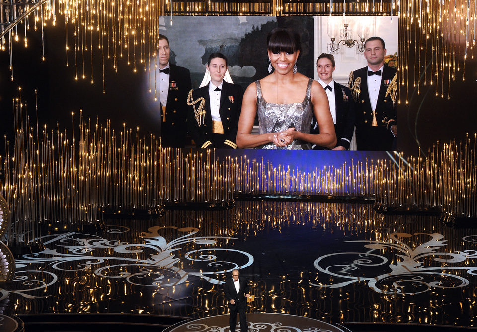 Michelle Obama presenta en los Oscar 2013