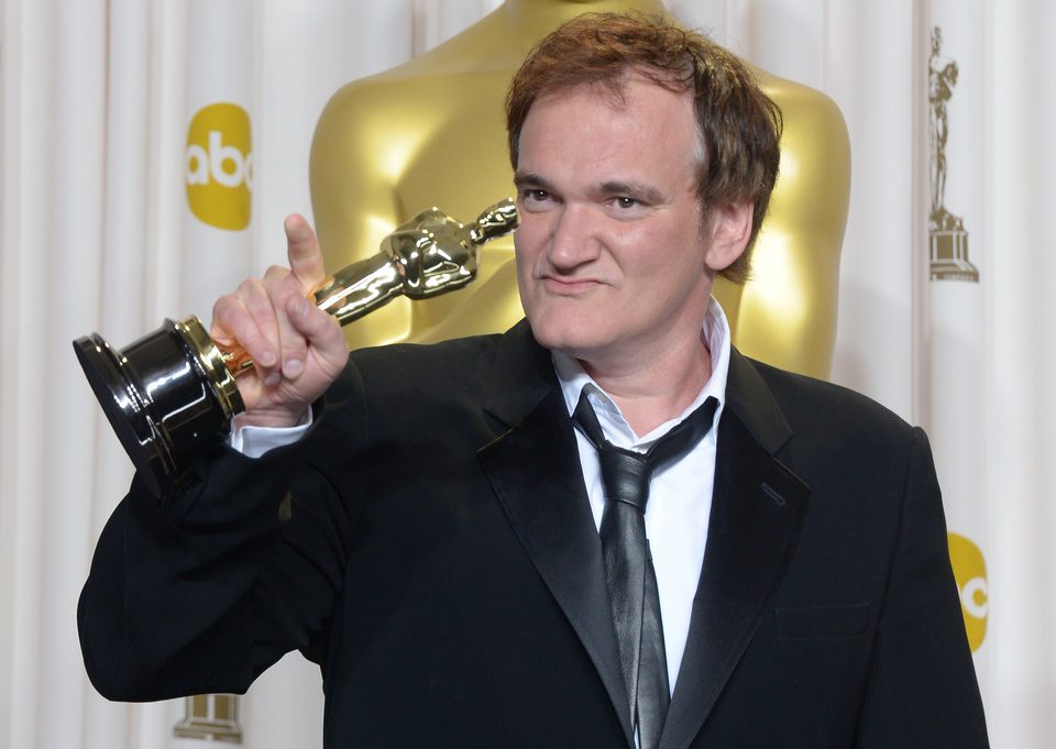 Quentin Tarantino con su Oscar 2013