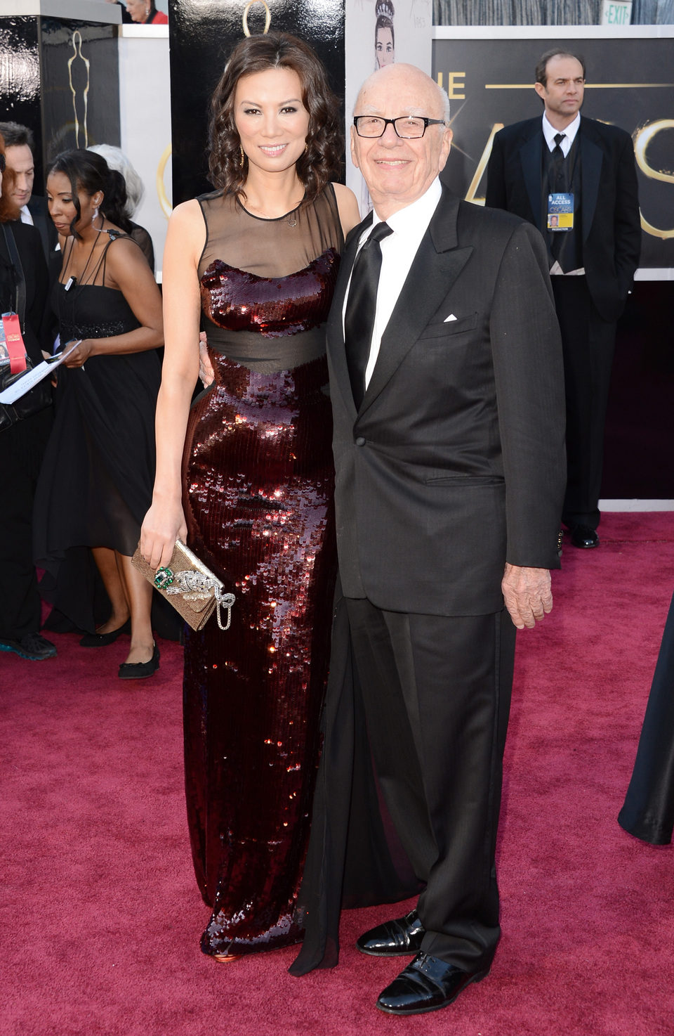 Rupert Murdoch y Wendi Murdoch en los Oscar 2013