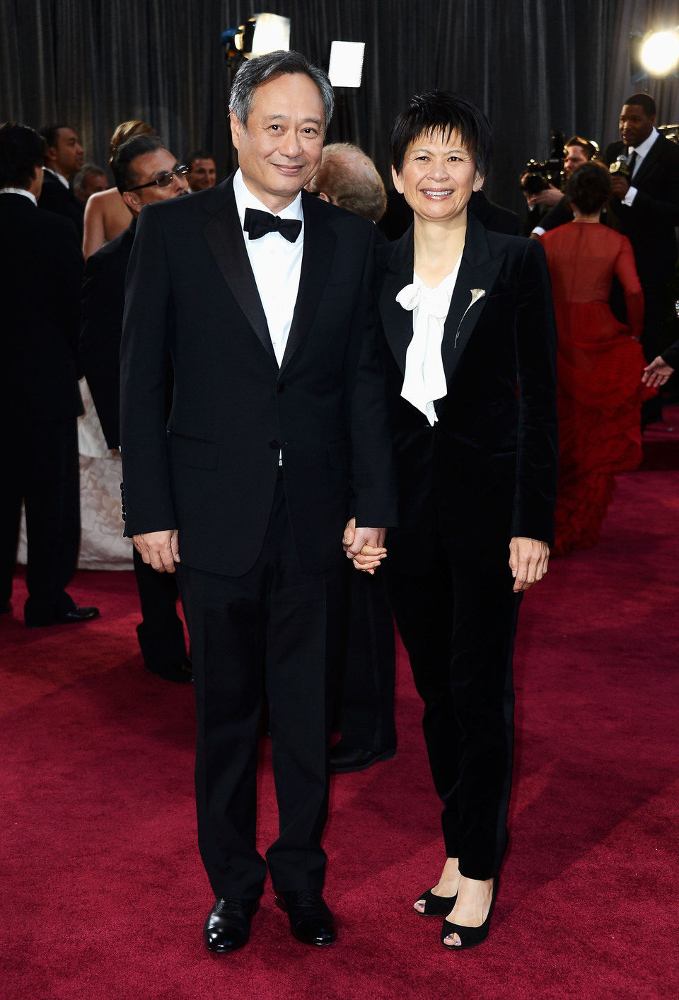 Ang Lee en la alfombra roja de los Oscar 2013