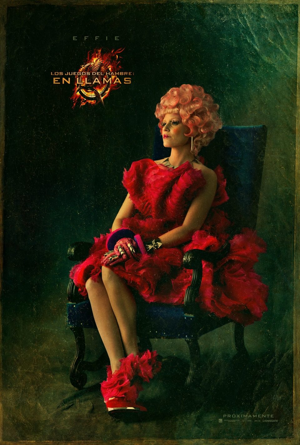 Retrato de Effie Trinket para 'Los Juegos del Hambre: En llamas'