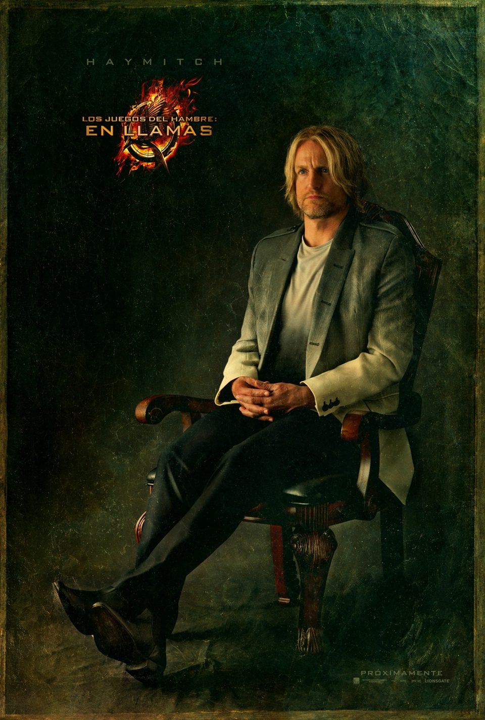 Retrato de Haymitch Abernathy en 'Los Juegos del Hambre: En llamas'